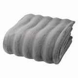 Colour Your Home Stripe Faux Rabbit Fur Blanket in 3 colours, 248 x 233cm