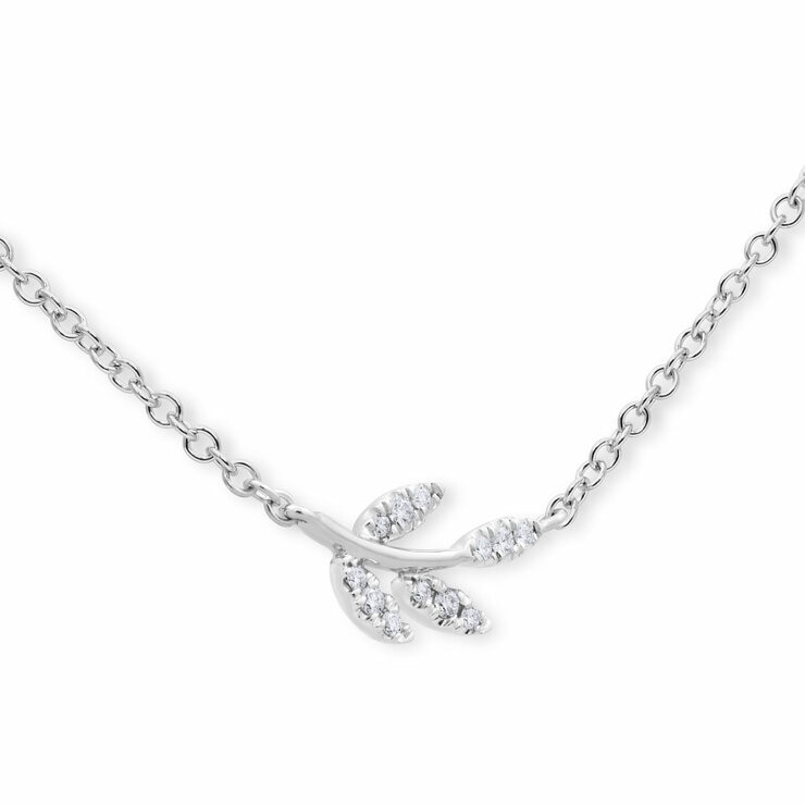 0.05ctw Round Brilliant Cut Diamond Pendant, 18ct White Gold