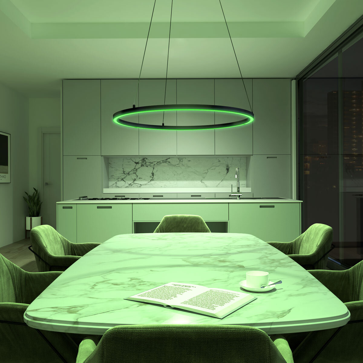 Artika Novato RGBW 28" 240V Pendant in Black
