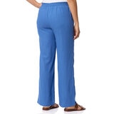 Briggs Ladies Linen Pant in Blue