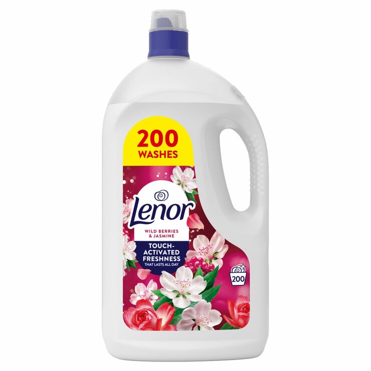 Lenor Concentrate Fabric Conditioner Wild Berries and Jasmine, 200 Wash, 4L Lenor Concentrate Fabric Conditioner Wild Berries and Jasmine, 200 Wash, 4L