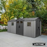 Lifetime 16.5ft x 7ft (4.9 x 2m) Dual Entry Outdoor Storage Shed - Model 60525