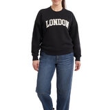 Elle Sport Women's Fleece Cities Crewneck Sweater in Black