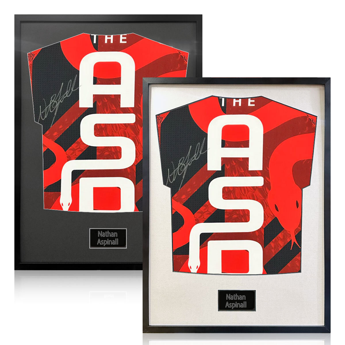 Nathan Aspinall Signed Framed Darts Shirt in 2 Options: White or Black Mount