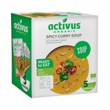 Activus Organic Spicy Curry Soup with Coconut Cream, 5 x 400g