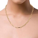 14ct Yellow Gold Paperclip Necklace