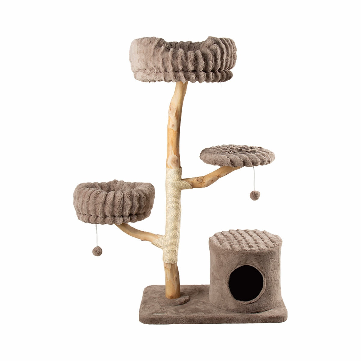 Scruffs Pyrenees Cat Scratching Tree, 130 x 102cm in Taupe Scruffs Pyrenees Cat Scratching Tree, 130 x 102cm in Taupe