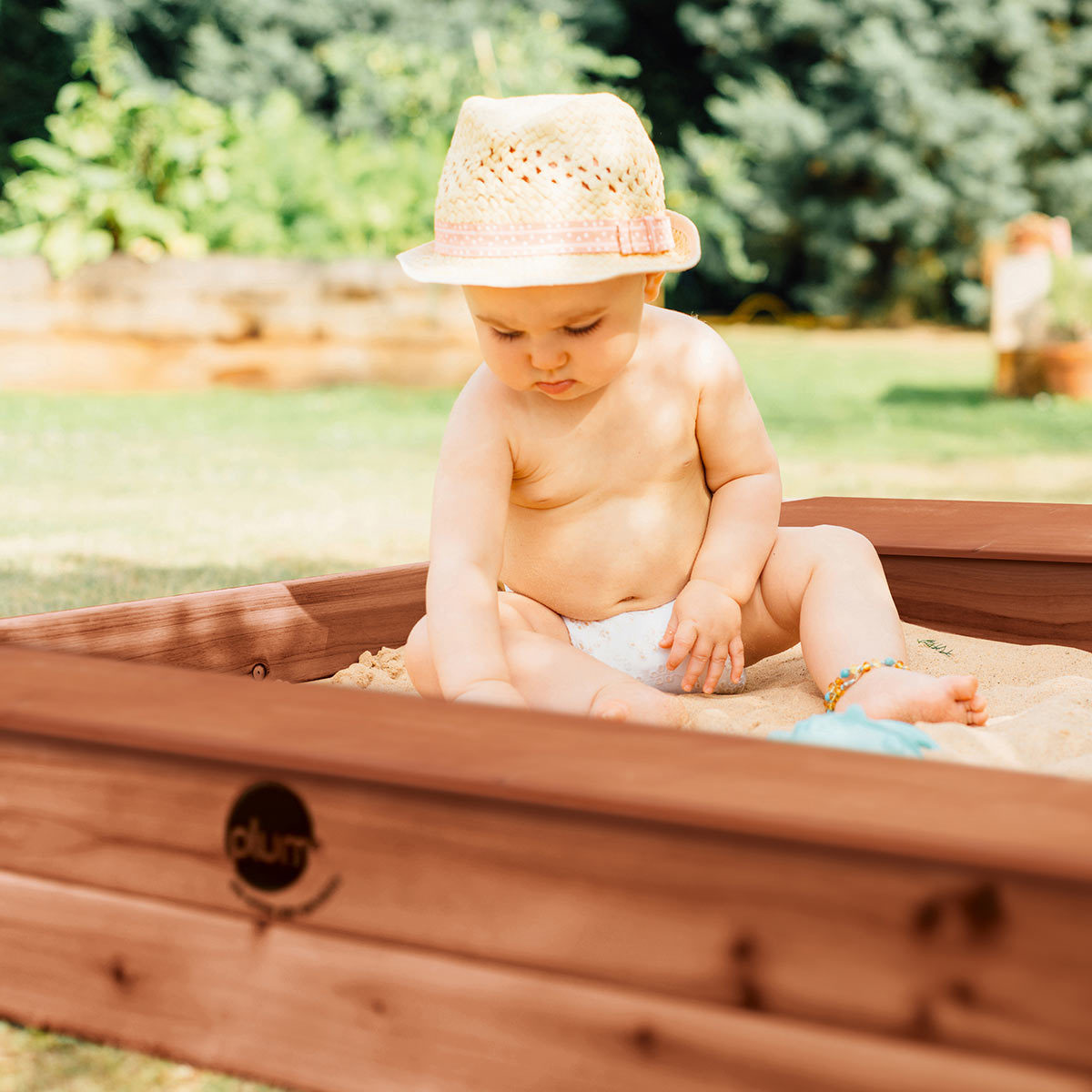 Plum Square Wooden Sand Pit (18+ Months)