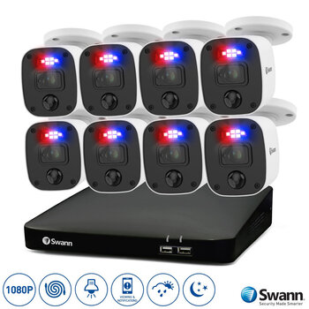 Swann 16 Channel 2TB DVR Recorder with 8 x 1080p Enforcer™ Bullet Cameras, SWDVK-1646808MQB-EU