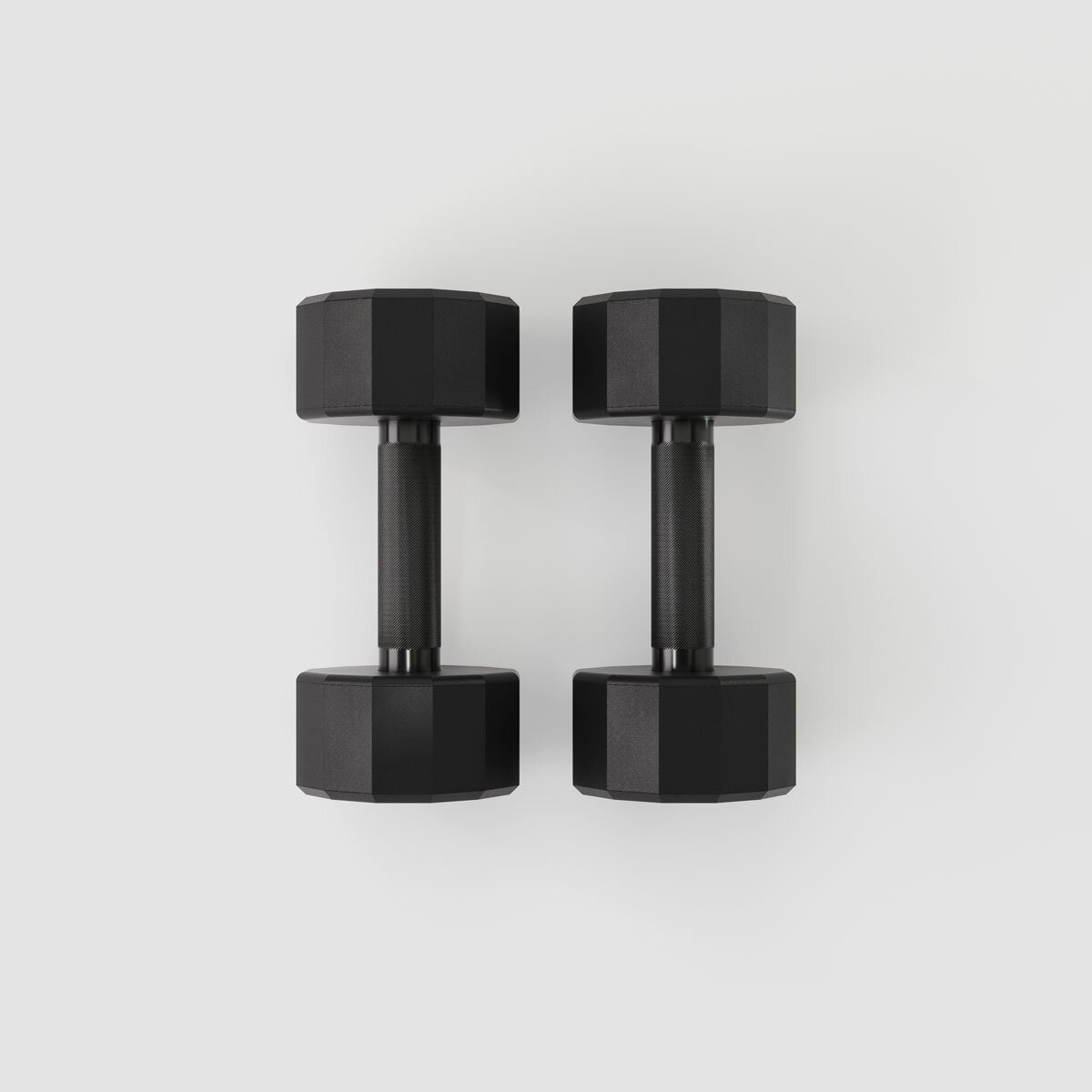 Centr 108kg Rubber Dumbbell Set with Rack