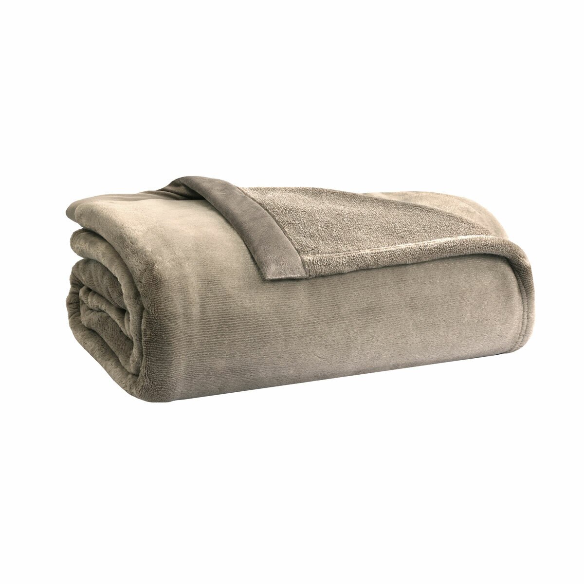 Kirkland Signature Taupe Queen Plush Blanket, 248 x 233 cm Kirkland Signature Taupe Queen Plush Blanket, 248 x 233 cm