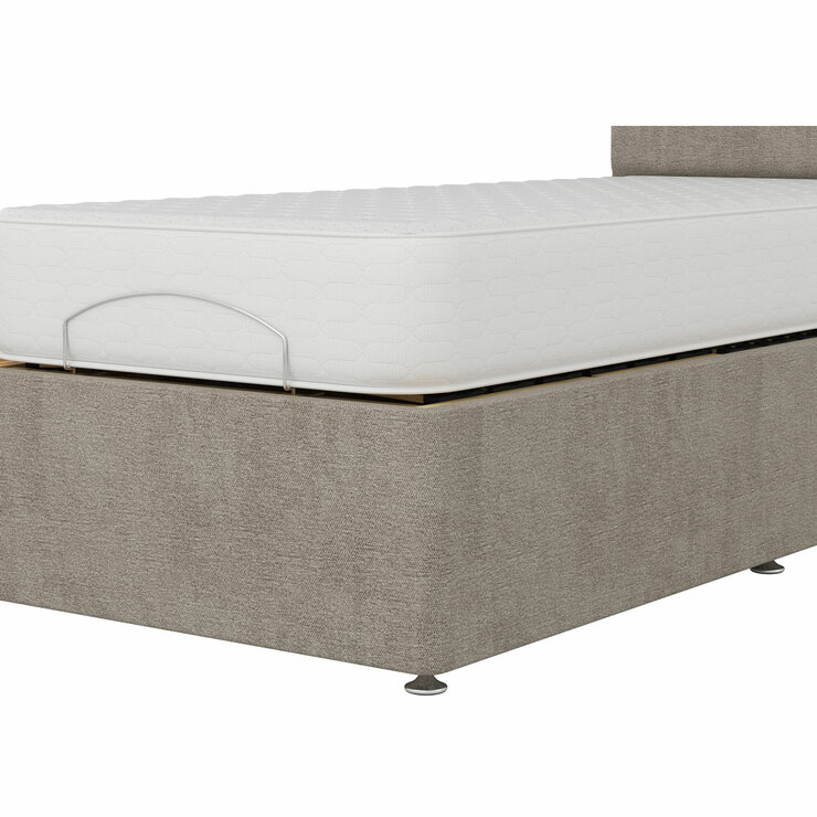 Highgrove Fenton Taupe Fabric Electric Adjustable Bed Base With Medium Memory Foam Mattress Highgrove Fenton Taupe Fabric Electric Adjustable Bed Base With Medium Memory Foam Mattress