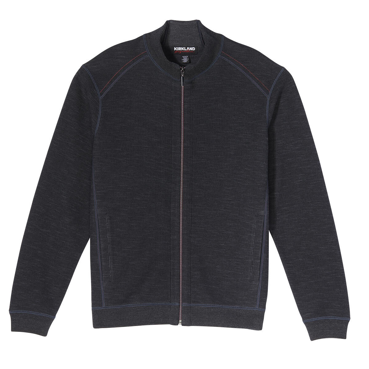 Kirkland Signature Men's Full Zip Sweater in Charcoal, Me...