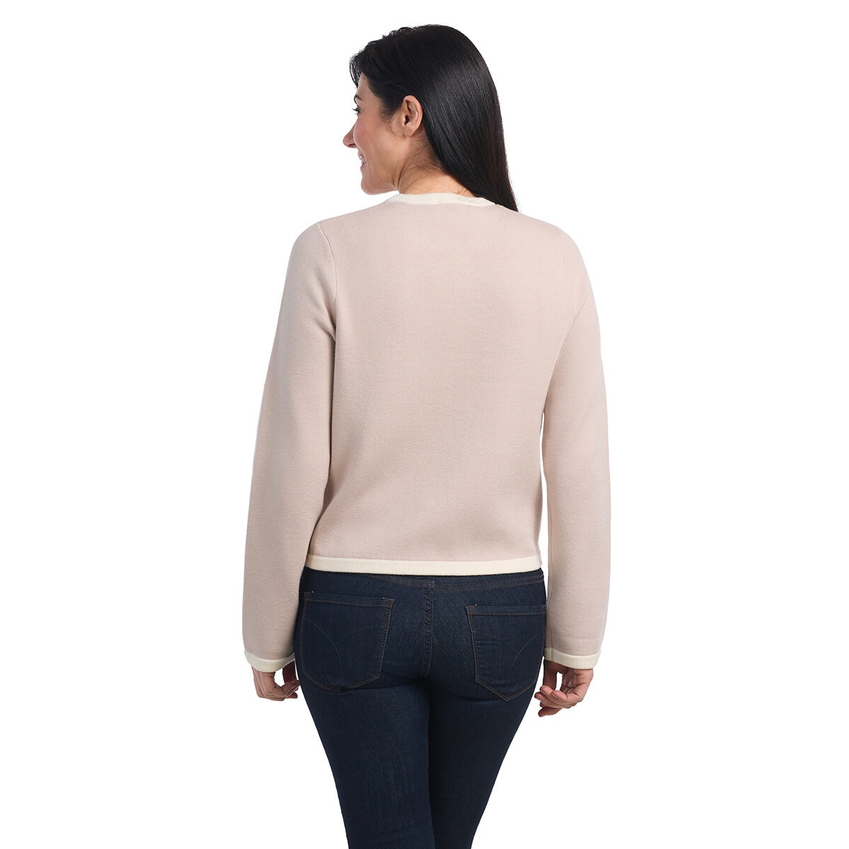 Dalia Ladies Contrast Trim Cardigan Dalia Ladies Contrast Trim Cardigan