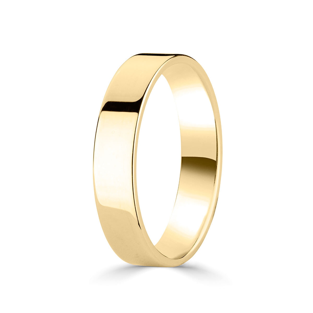 4.0mm Basic Light Court Wedding band. 18ct Yellow Gold