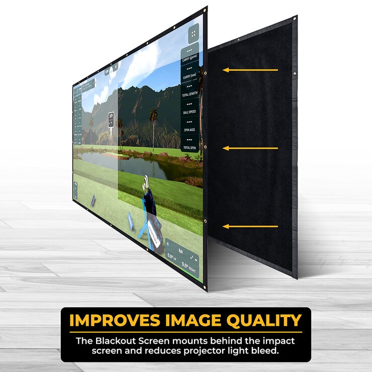 Studio image demonstrating the blackout screen