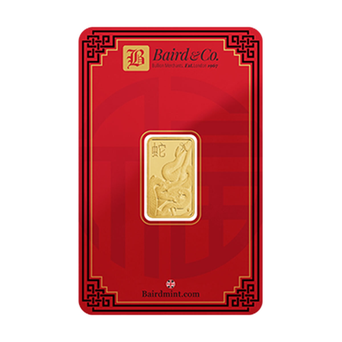 10 Gram Year of the Snake Gold Minted Bar