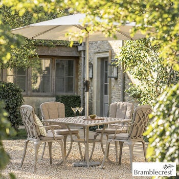 Bramblecrest Milan 5 Piece Dining Set in Stone