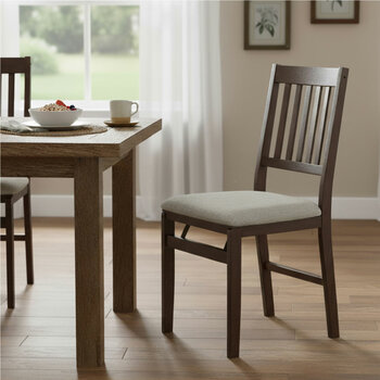 Stakmore Hardwood Upholstered Folding Chair