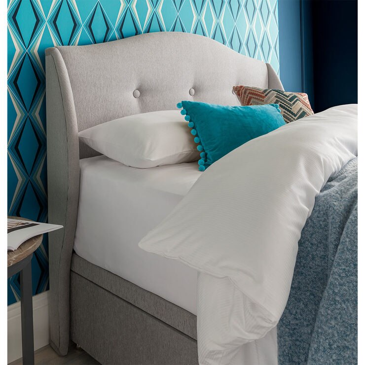 Silentnight Camden Sandstone Fabric Full Height Headboard, King Costco UK