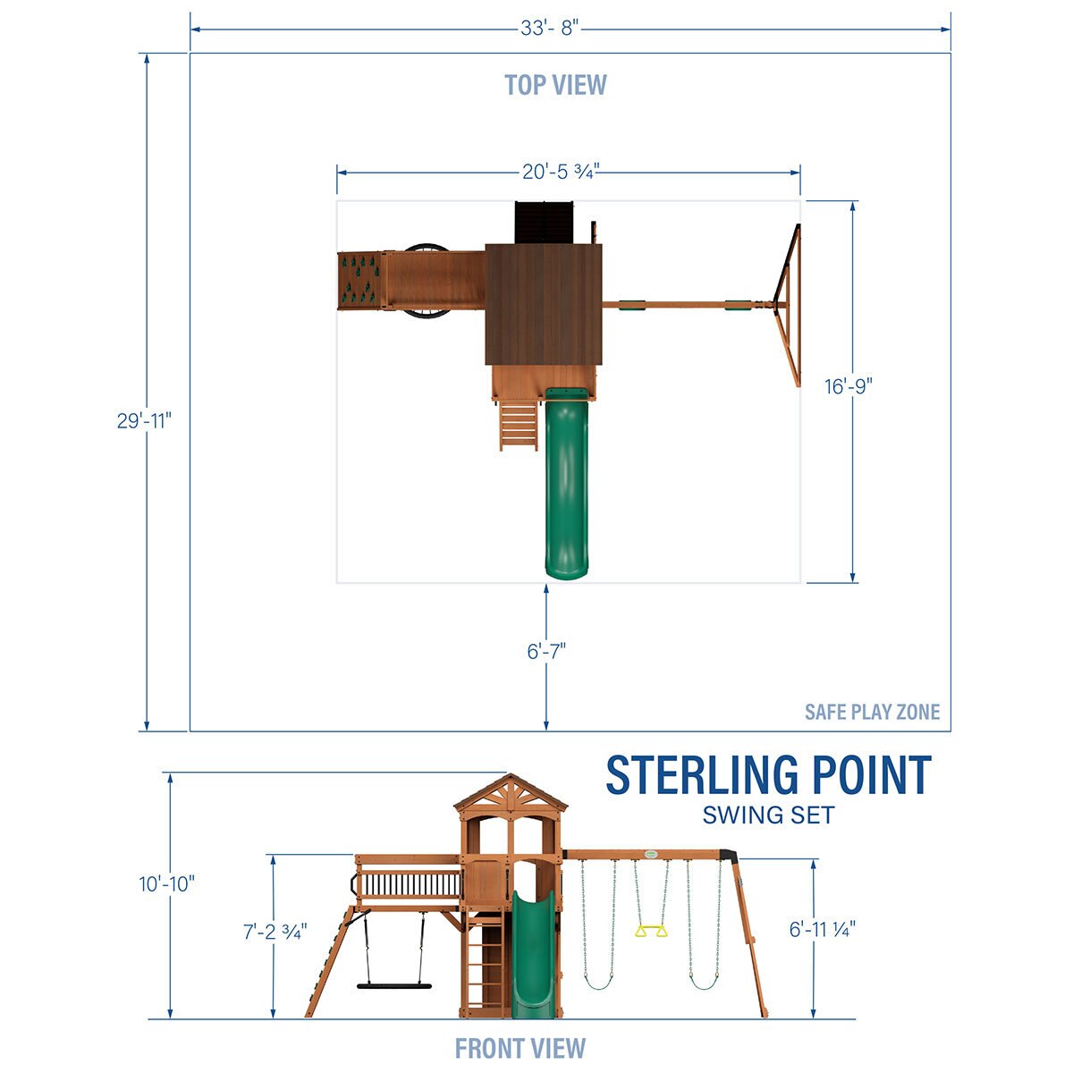 Backyard Discovery Sterling Point Swing Set & Playcentre (3-10 Years)