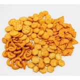 Crunch snack mix on table Crunch snack mix on table