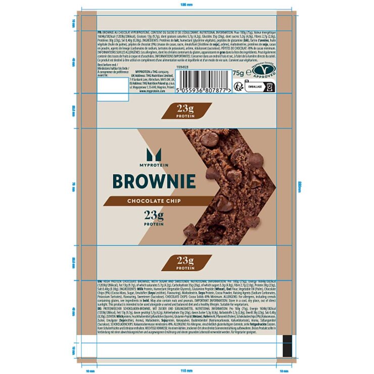 My Protein Chocolate Chip Brownie, 75g