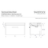 Tavistock Curve 800mm Wall Mounted Vanity Unit in 3 Colours