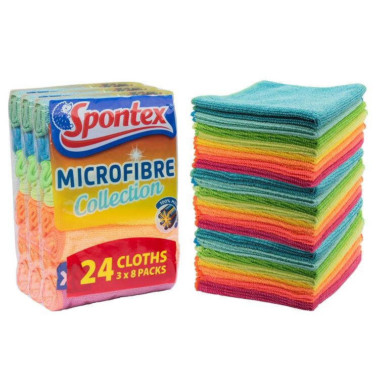 Spontex Microfibre Cloths, Pack of 24 Costco UK
