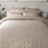 Belledorm 600 Thread Count Cotton Taupe Duvet Cover Set in 3 Sizes
