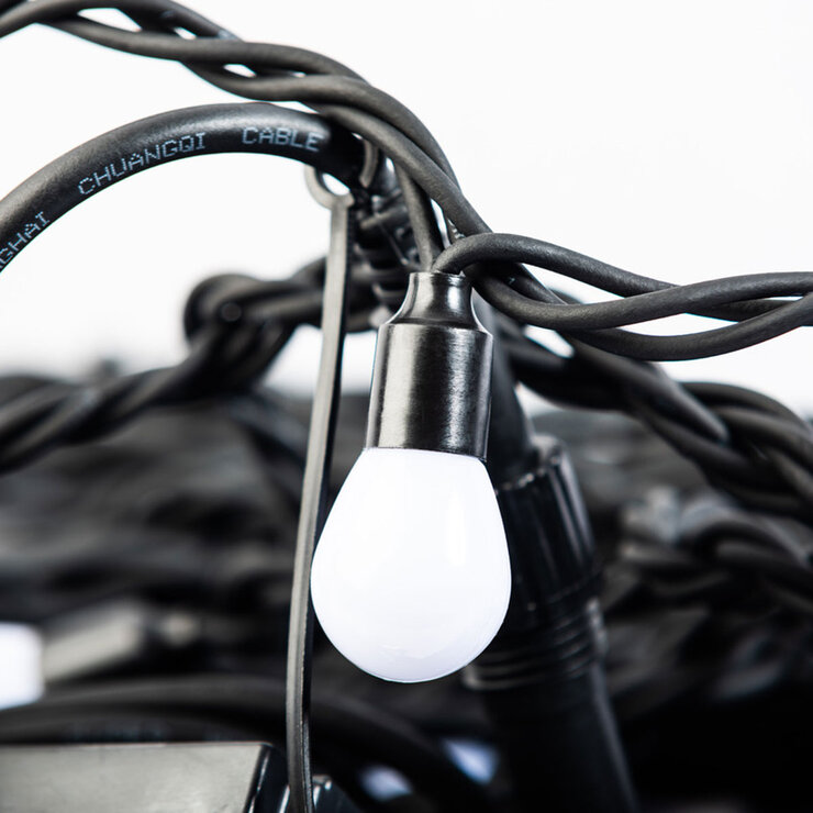 Lights4You 52ft (16m) 80 Large Bulbs LED Colour Changing Outdoor String Lights