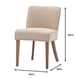 Gallery Tarnby Taupe Fabric Dining Chair, 2 Pack