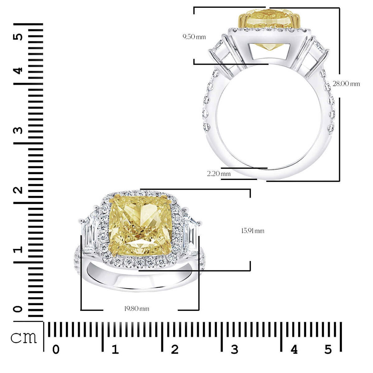 5.23ctw Emerald Cut Diamond Ring, Platinum