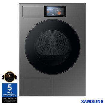 Samsung DV90F09F4SU1 9kg Heat Pump Tumble Dryer, A+++ Rated in Dark Steel