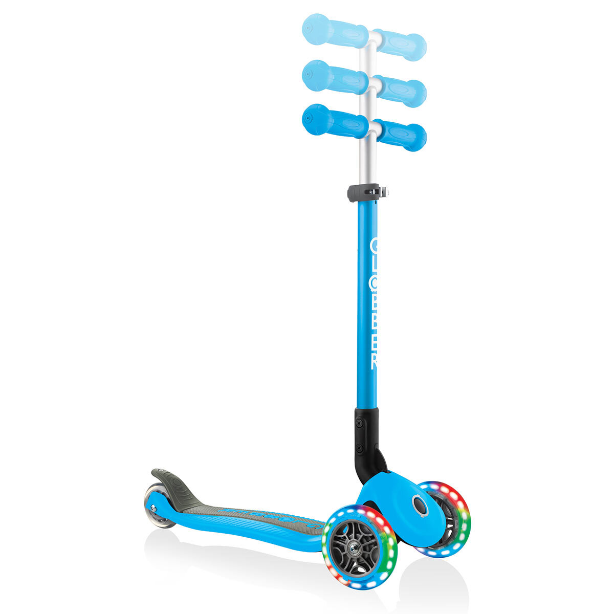 Buy Globber Primo Lights Scooter in Sky Blue 2 Image at Costco.co.uk