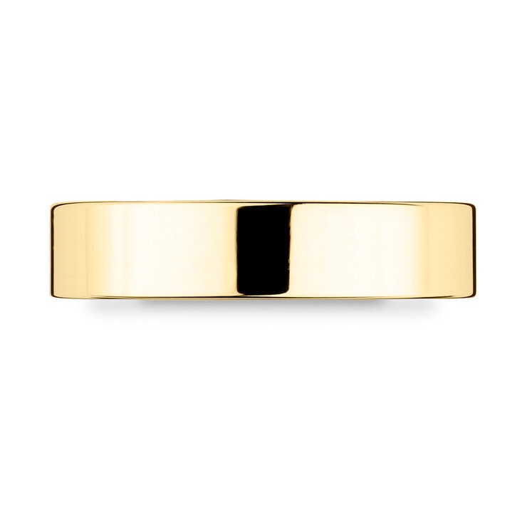 5.0mm Basic Light Court Wedding band. 18ct Yellow Gold