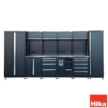 Hilka Garage Industrial 15 pc Modular Cabinet Set