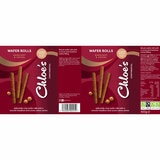 Chloe's Hazelnut and Cocoa Wafer Rolls, 2 x 400g Back of Pack