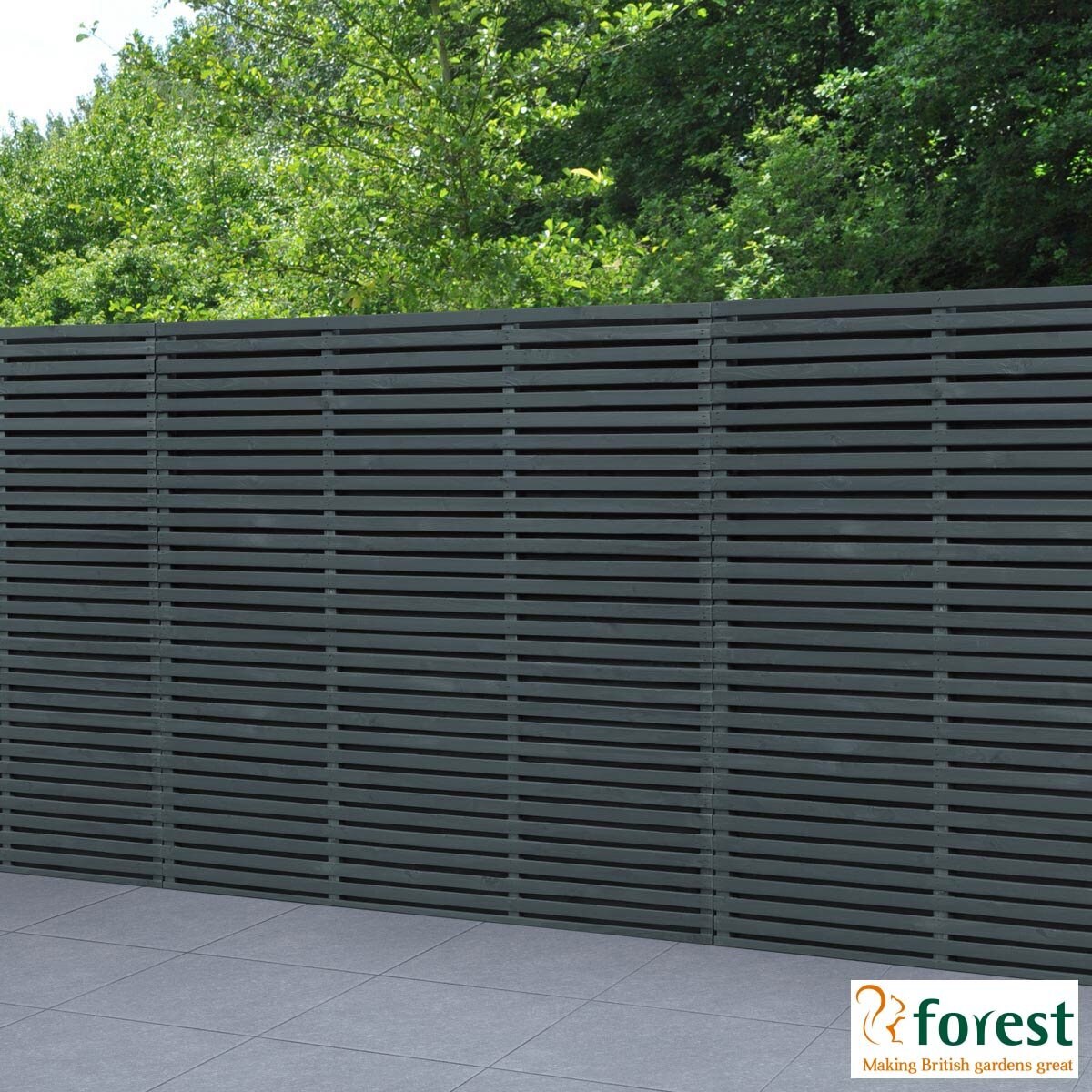 Forest Garden Double Slatted 1.8 x 1.8m 5.9 x 5.9ft Fen