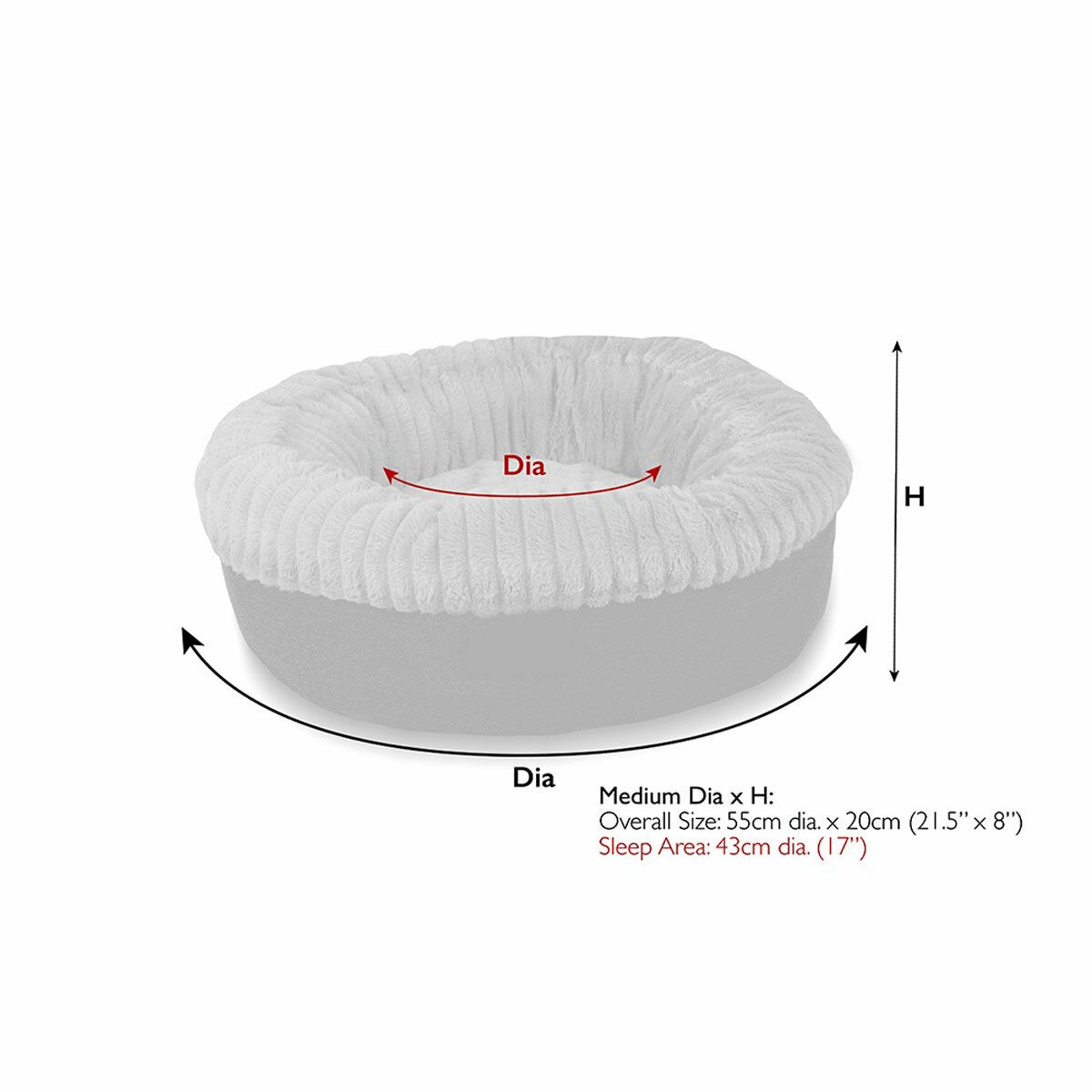Scruffs® Ellen Donut Medium Bed in Tan, 55cm Scruffs® Ellen Donut Medium Bed in Tan, 55cm
