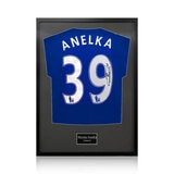 Nicolas Anelka Signed Framed Chelsea Football Shirt in 2 Options: White or Black Mount