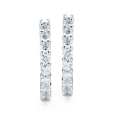 0.60ctw Hoop Earrings, 14ct WG