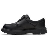 Clarks Kids Lorcam Edge Black Leather Shoes Clarks Kids Lorcam Edge Black Leather Shoes