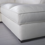 Natuzzigroup Cream Leather Sectional Sofa