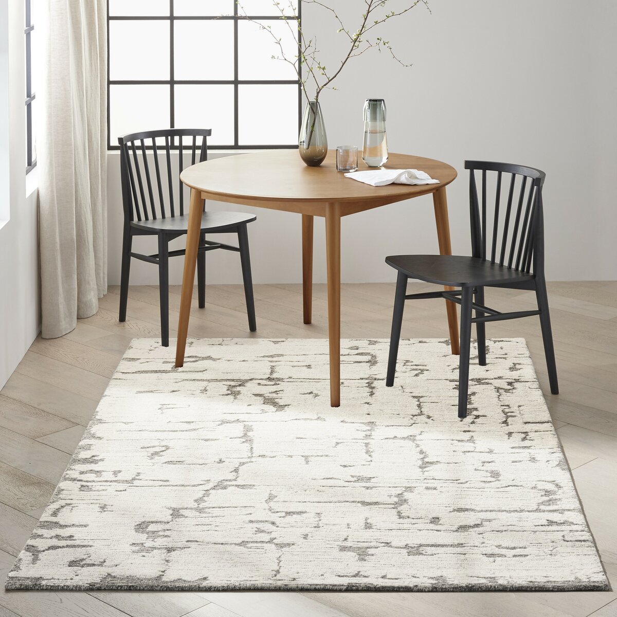 Calvin Klein Sculptural Grey Rug in 2 Sizes