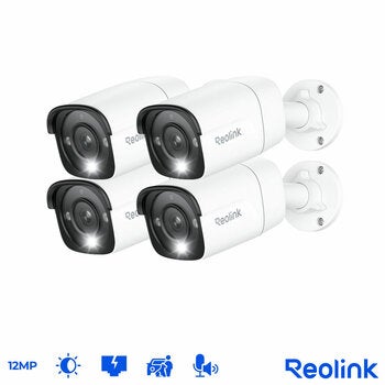 Reolink 12MP (4K+) UHD NVR PoE Bullet Add-on Cam 4 Pack Reolink 12MP (4K+) UHD NVR PoE Bullet Add-on Cam 4 Pack