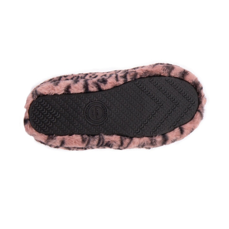 Totes Isotoner Pillowstep Women's Mule Slippers in Pink Animal Print