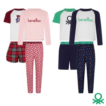 United Colors of Benetton Youth Pyjama, 4 Piece Set (3-12 Years)