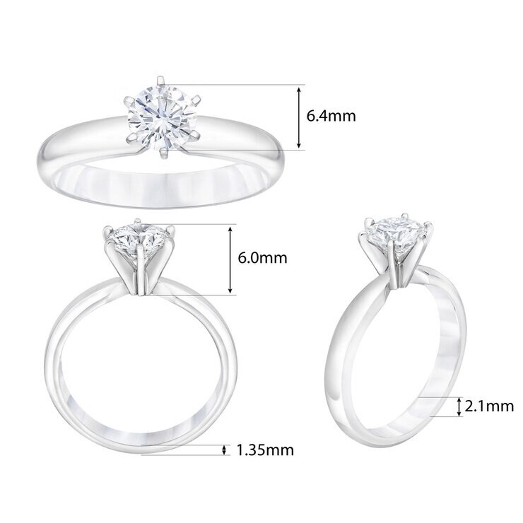 0.50ct Round Brilliant Cut Diamond Solitaire Ring, Platinum 0.50ct Round Brilliant Cut Diamond Solitaire Ring, Platinum