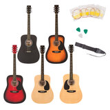 Guitar in 4 colours, 5 options, left and right handed